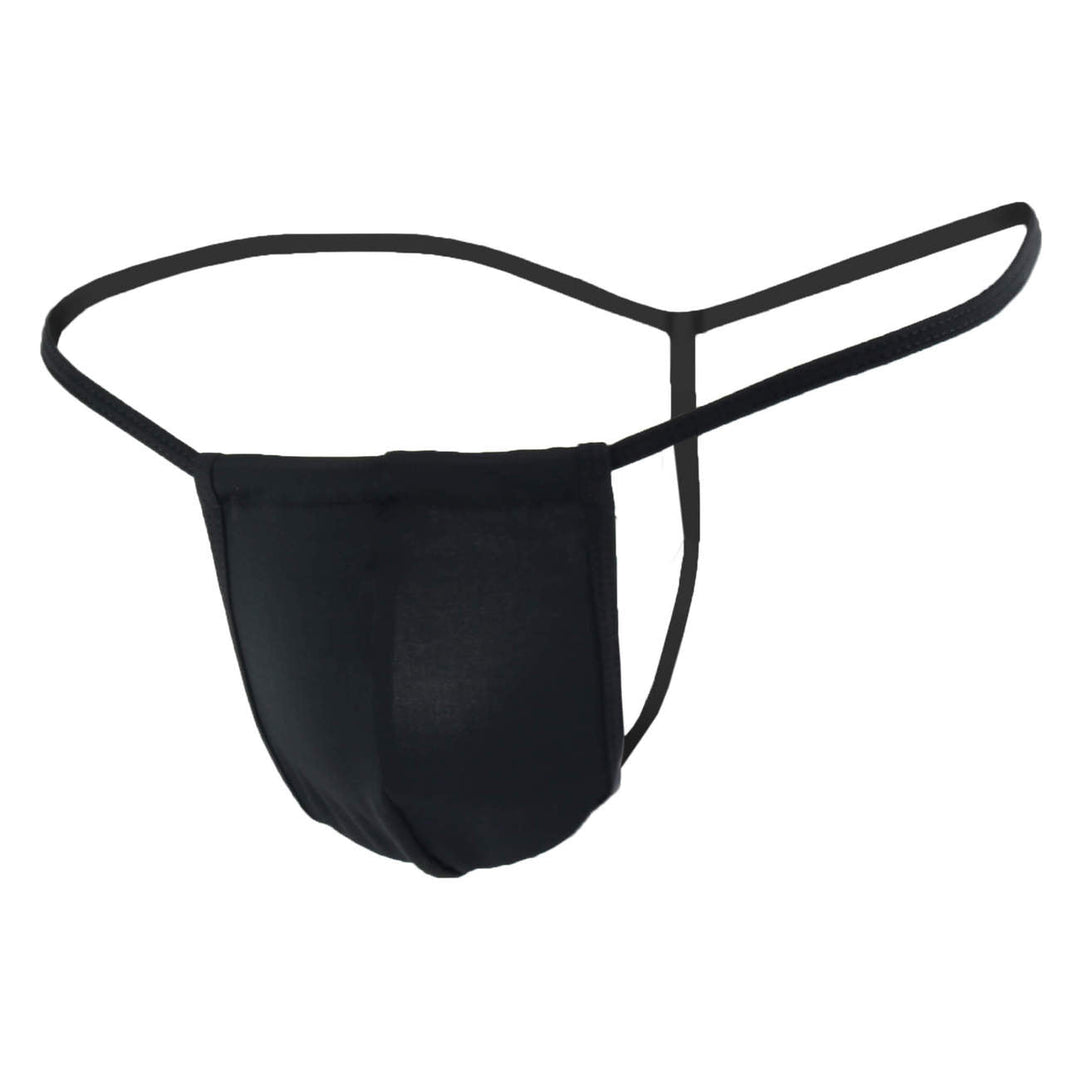CandyMan men's black 9586 G-string thong – microfiber barely-there minimal underwear