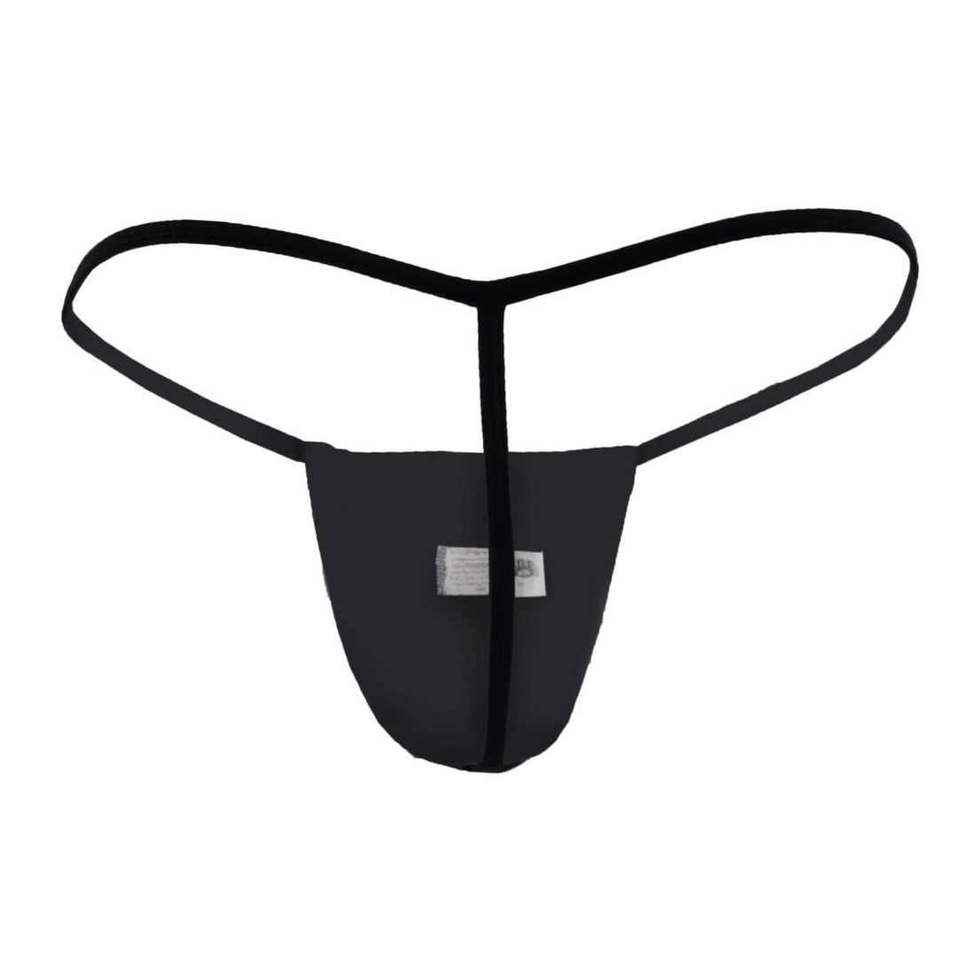 CandyMan men's black 9586 G-string thong – microfiber barely-there minimal underwear