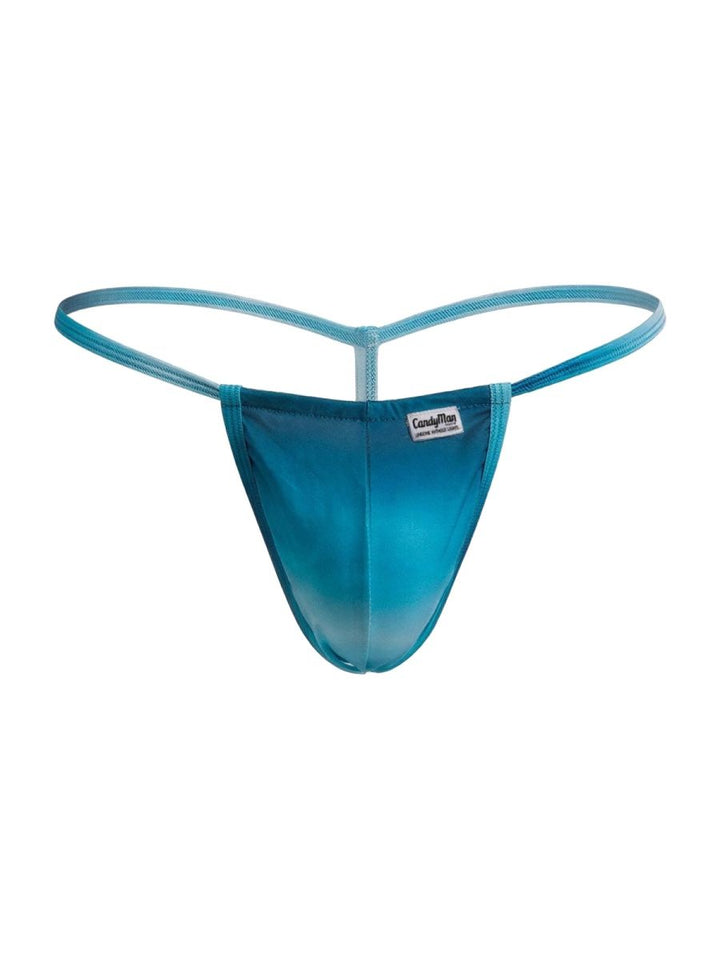 CandyMan Mini Men's Thong in Blue Print – men's thongs
