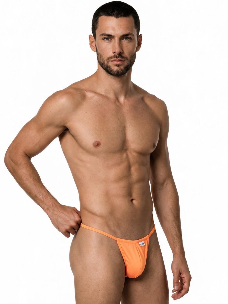 CandyMan Mini Men's Thong in Hot Orange – men's thongs