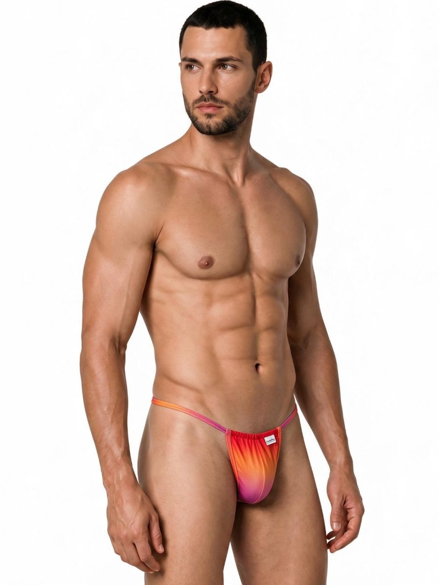 CandyMan Mini Men's Thong in Orange Print – men's thongs