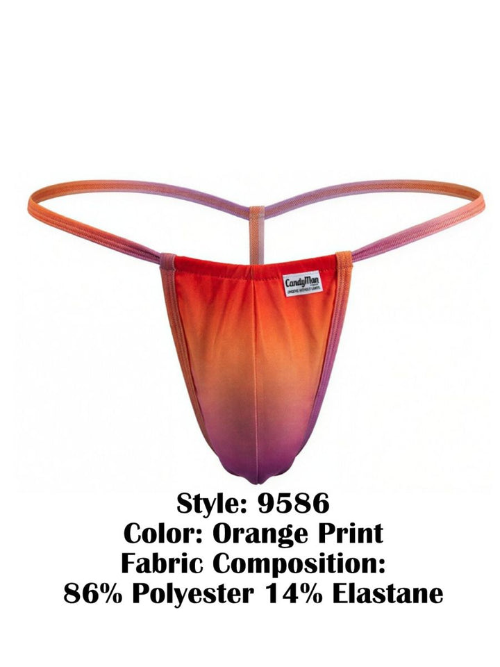 CandyMan Mini Men's Thong in Orange Print – men's thongs