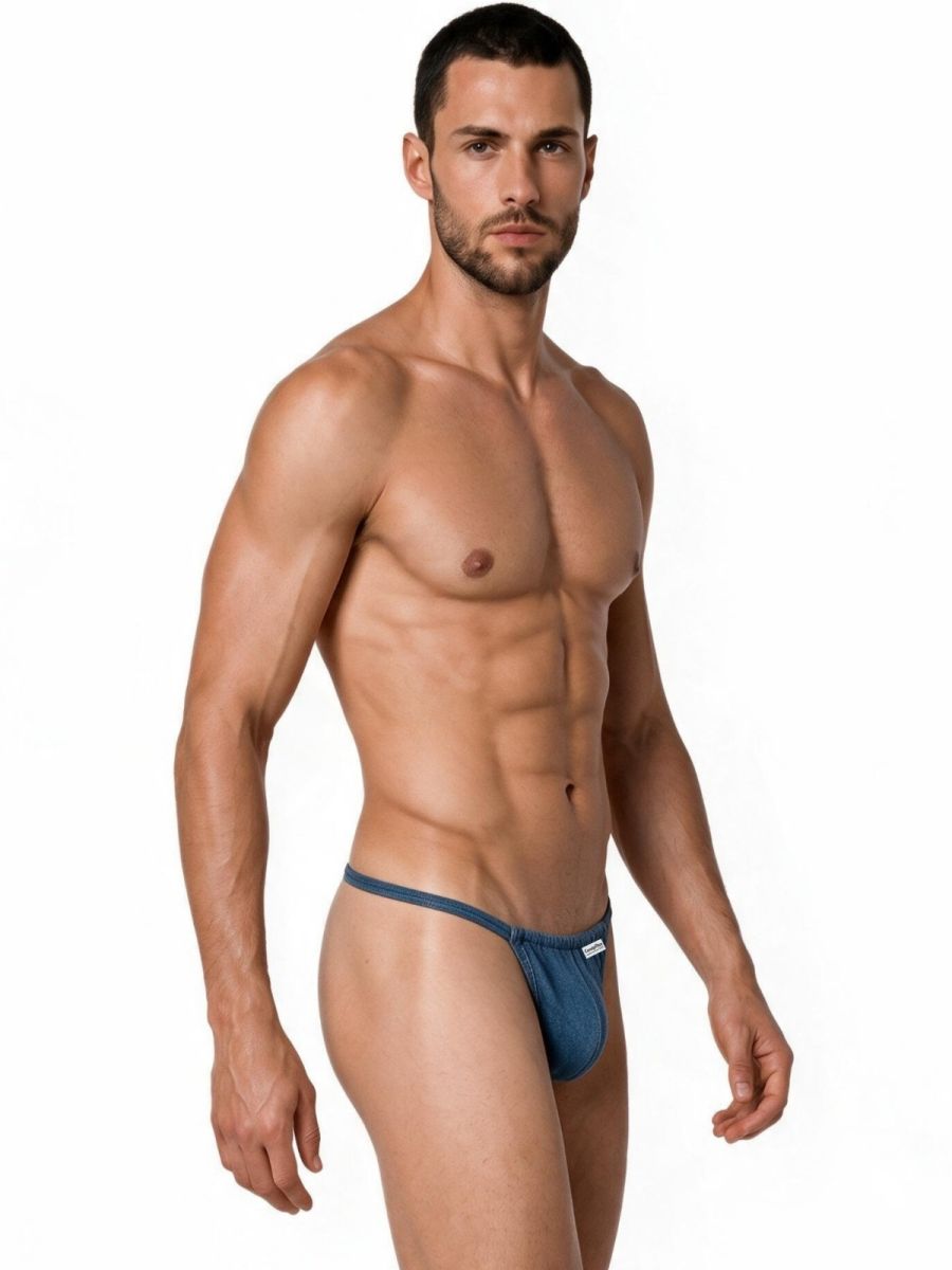 CandyMan Mini Men's Thong in Petrol Blue – men's thongs
