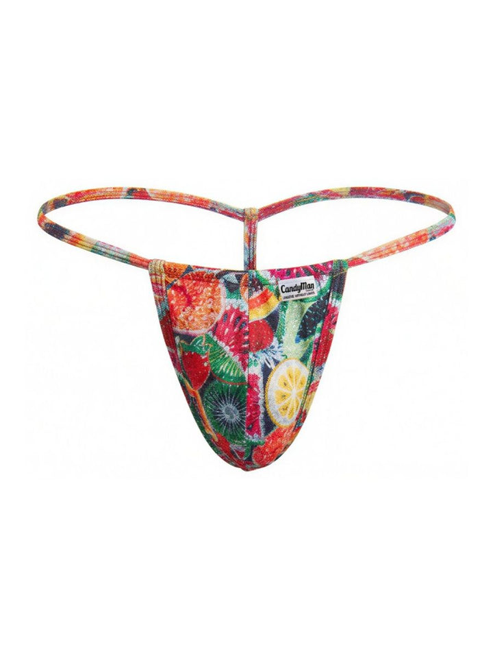 CandyMan Mini Men's Thong in Printed Fruits – men's thongs