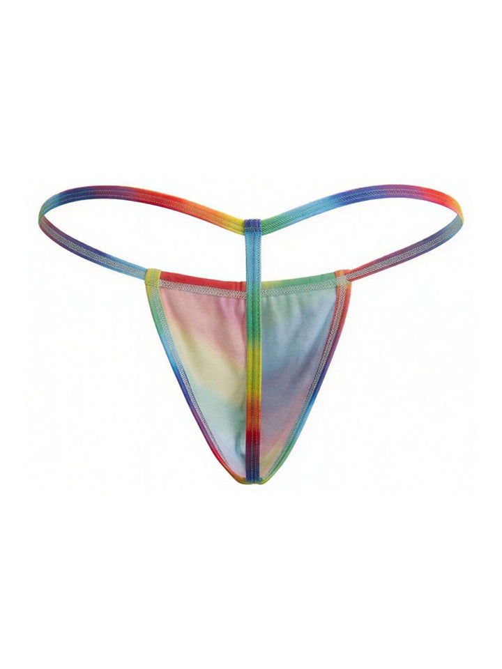 CandyMan Mini Men's Thong in Rainbow Print – men's thongs