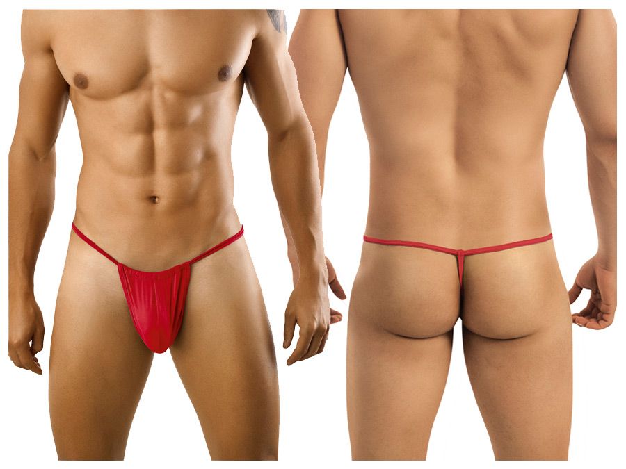 CandyMan men's red 9586 G-string thong – microfiber barely-there minimal underwear