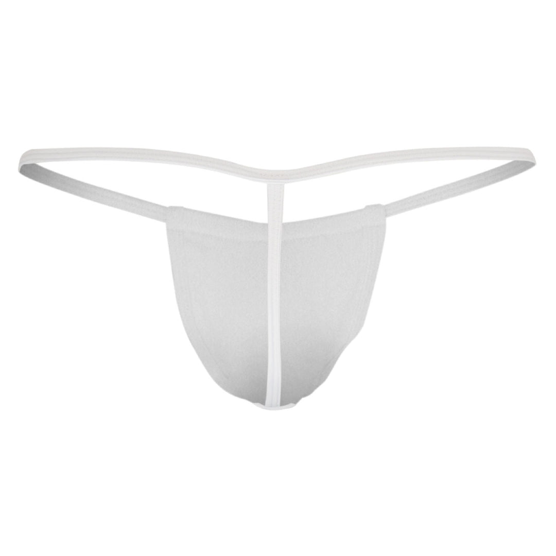 CandyMan 9586 men's white G-string thong – soft microfiber minimal coverage underwear