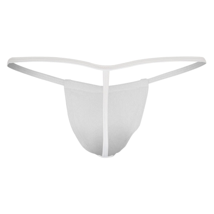 CandyMan 9586 men's white G-string thong – soft microfiber minimal coverage underwear