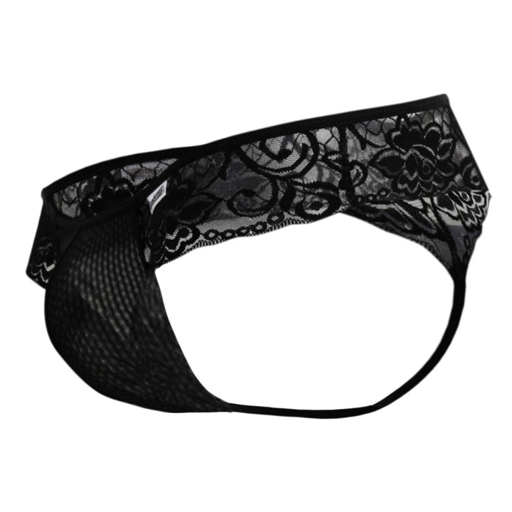 CandyMan men's black 99392 lace thong – sheer low-rise minimal coverage underwear