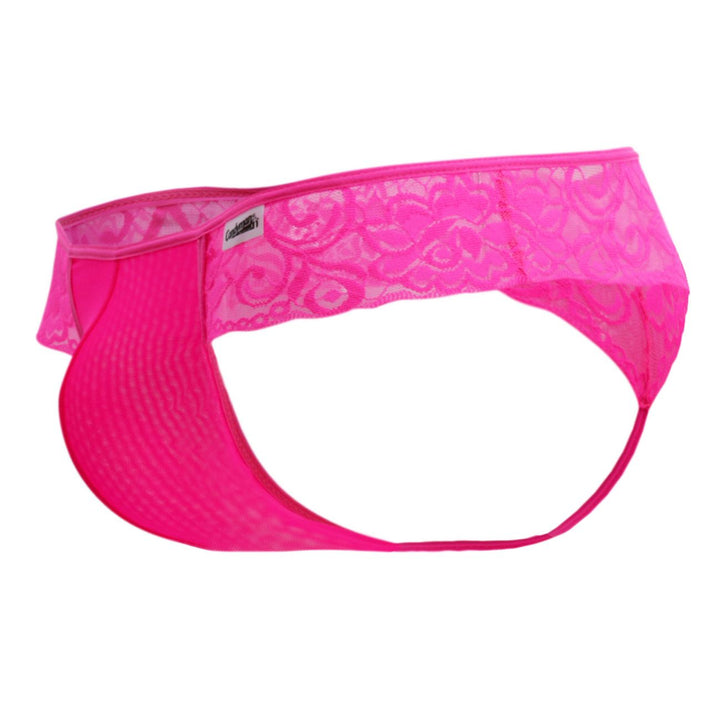 CandyMan men's pink 99392 lace thong – sheer low-rise minimal coverage underwear