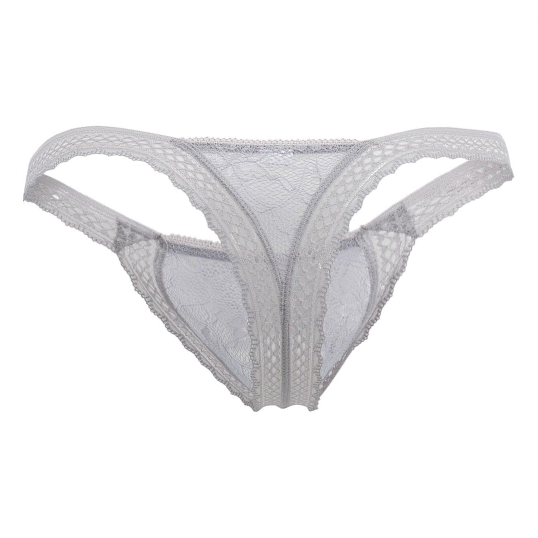 CandyMan Double Lace Thongs in Gray – men's thongs