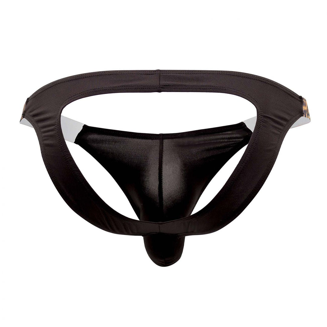 CandyMan Bikini Jockstrap in Black Animal Print – men's jockstraps