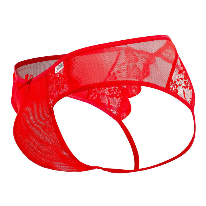 CandyMan Lace Mesh Jockstrap in Red – men's jockstraps