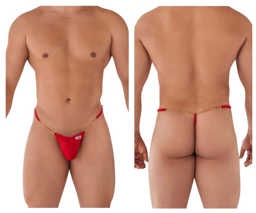 CandyMan Chain G-String in Red – men's thongs