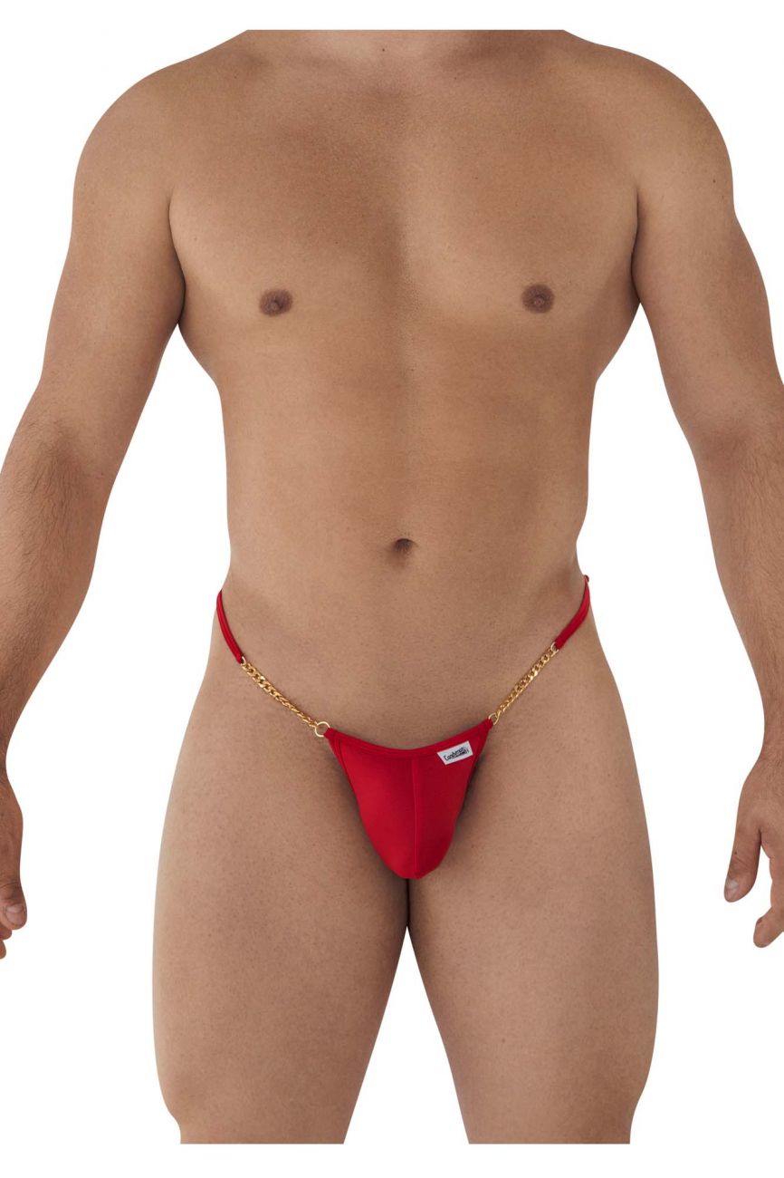 CandyMan Chain G-String in Red – men's thongs