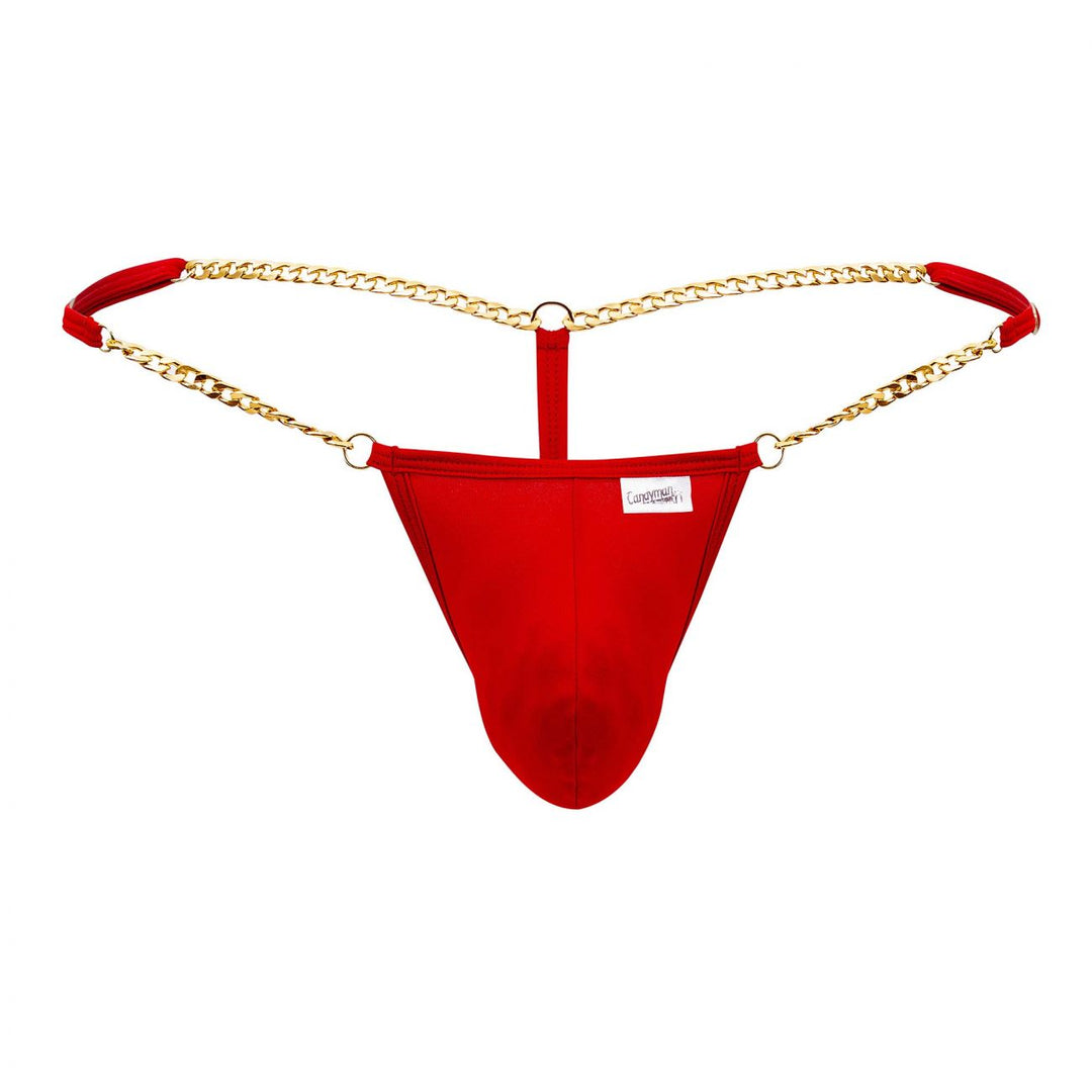 CandyMan Chain G-String in Red – men's thongs