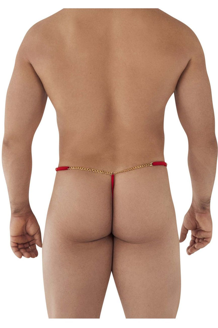 CandyMan Chain G-String in Red – men's thongs