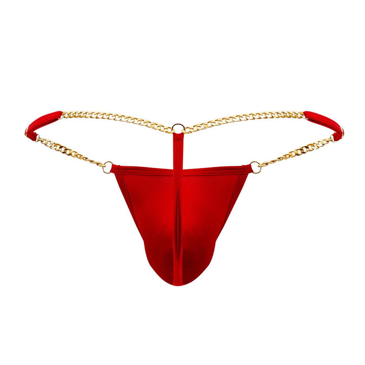 CandyMan Chain G-String in Red – men's thongs