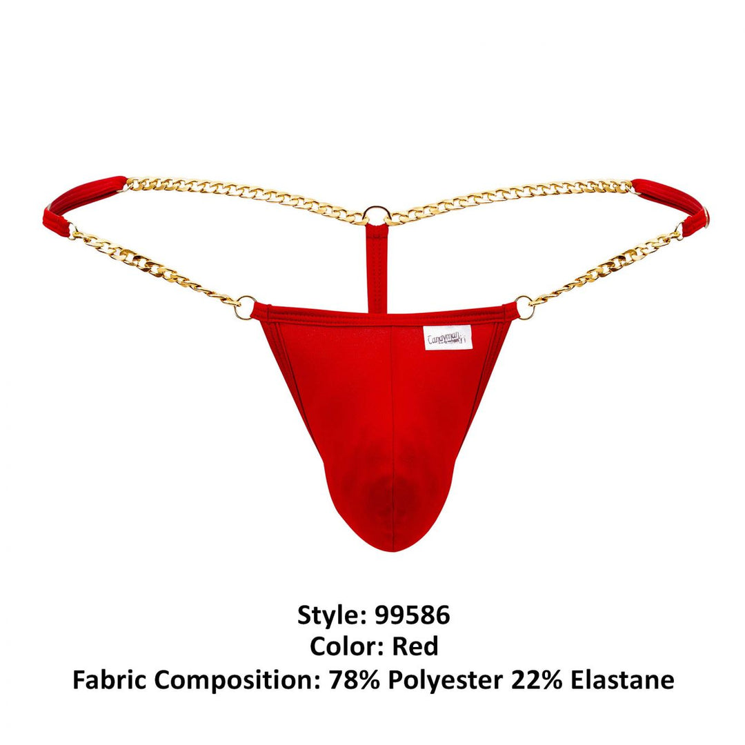 CandyMan Chain G-String in Red – men's thongs