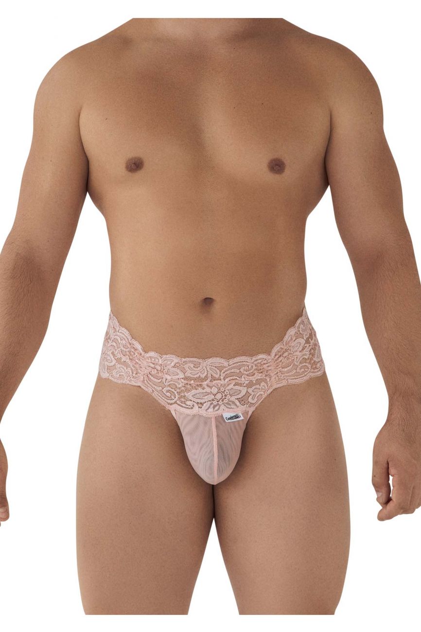 CandyMan Lace Mesh Thongs in Rose – men's thongs