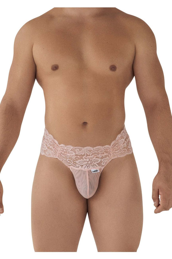 CandyMan Lace Mesh Thongs in Rose – men's thongs