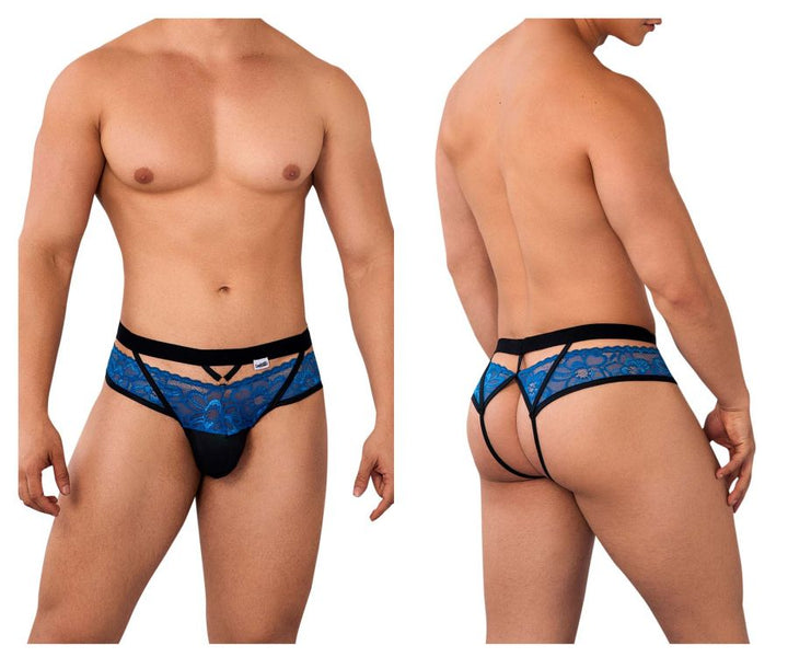 CandyMan Lace Jockstrap in Blue – men's jockstraps