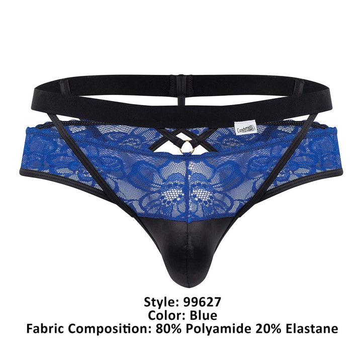 CandyMan Lace Jockstrap in Blue – men's jockstraps