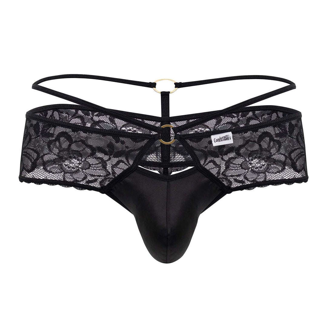 CandyMan Lace Thongs in Black – men's thongs