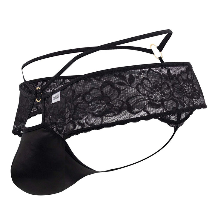 CandyMan Lace Thongs in Black – men's thongs