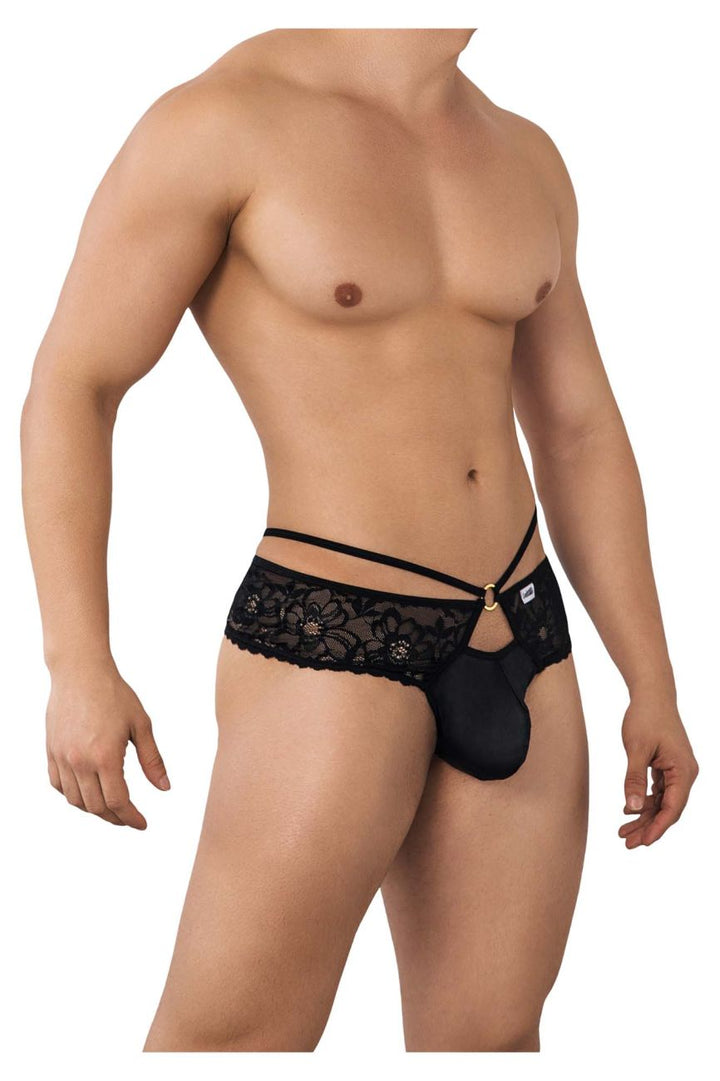 CandyMan Lace Thongs in Black – men's thongs