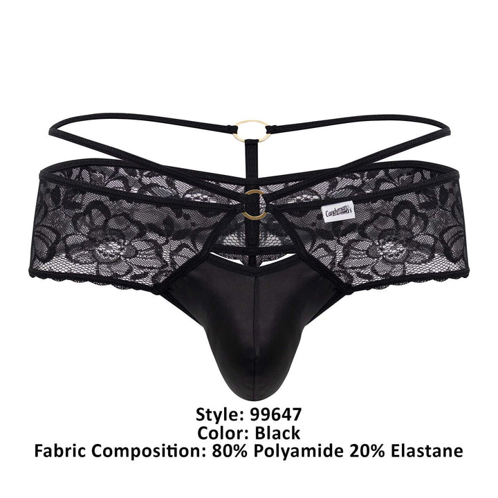 CandyMan Lace Thongs in Black – men's thongs