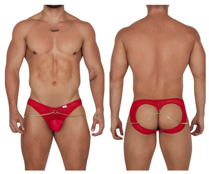 CandyMan Chain Jock Briefs in Red – men's briefs