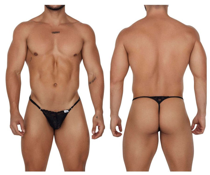 CandyMan Lace Thongs in Black – men's thongs