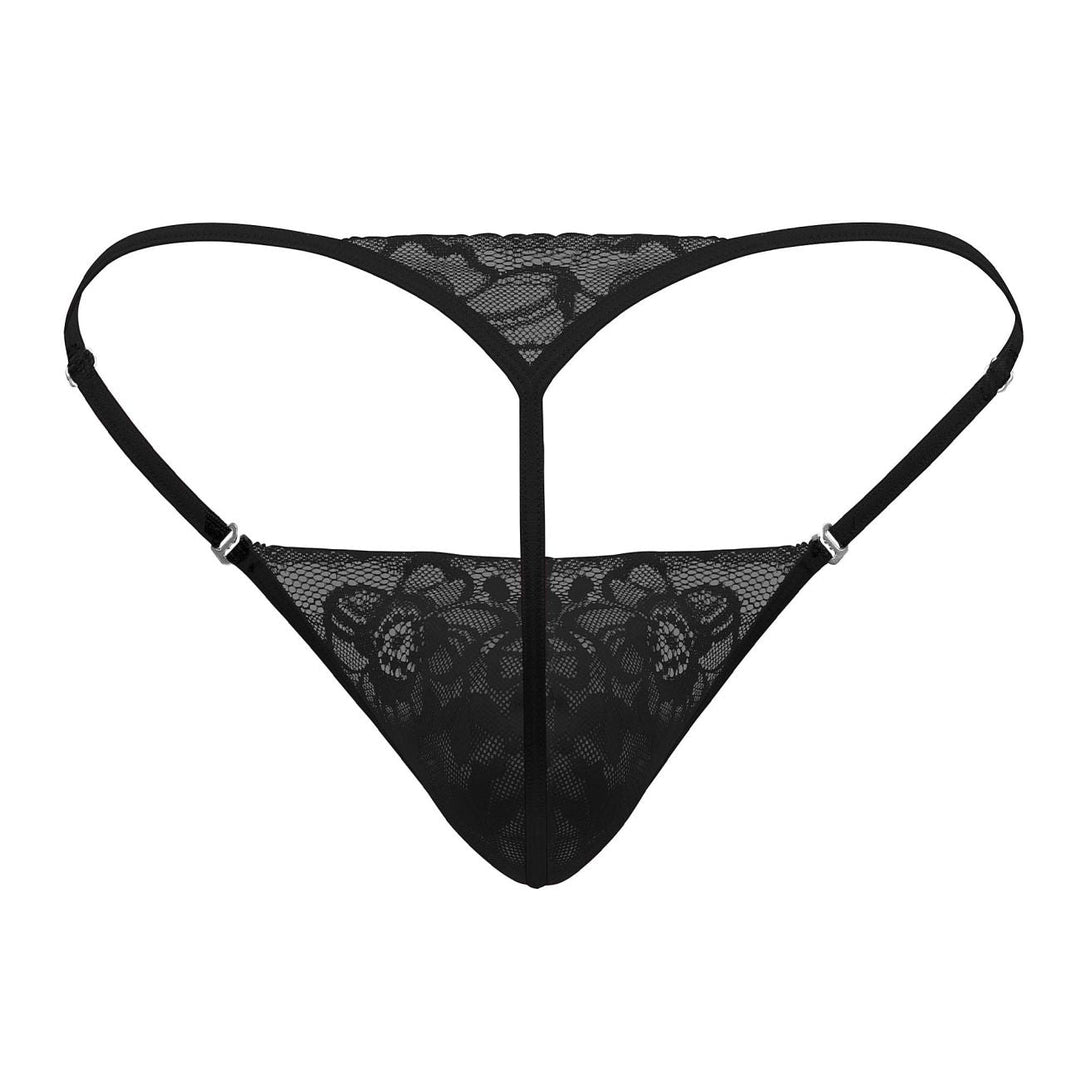 CandyMan Lace Thongs in Black – men's thongs