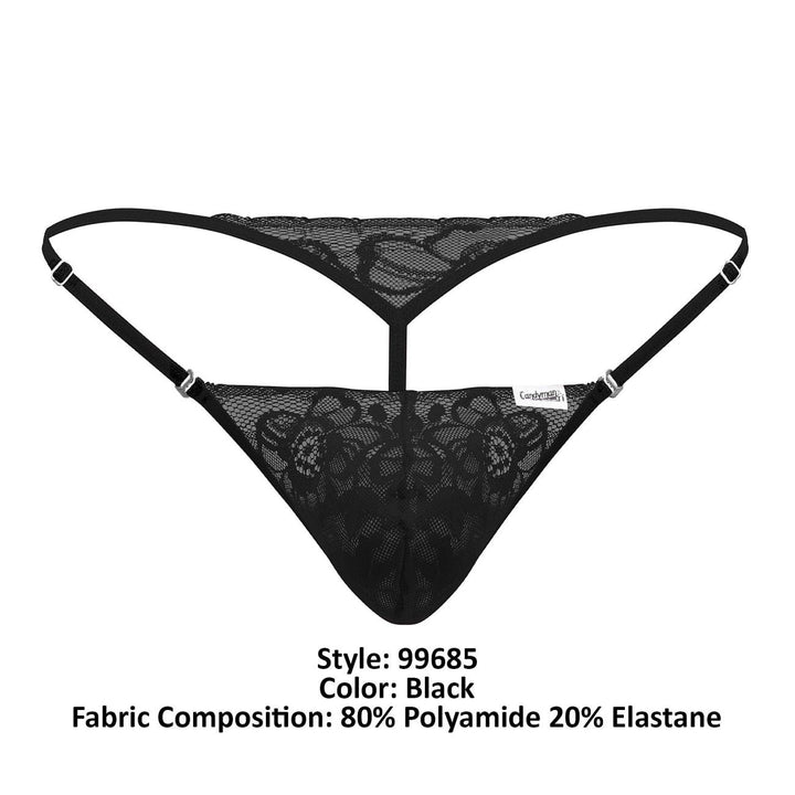 CandyMan Lace Thongs in Black – men's thongs