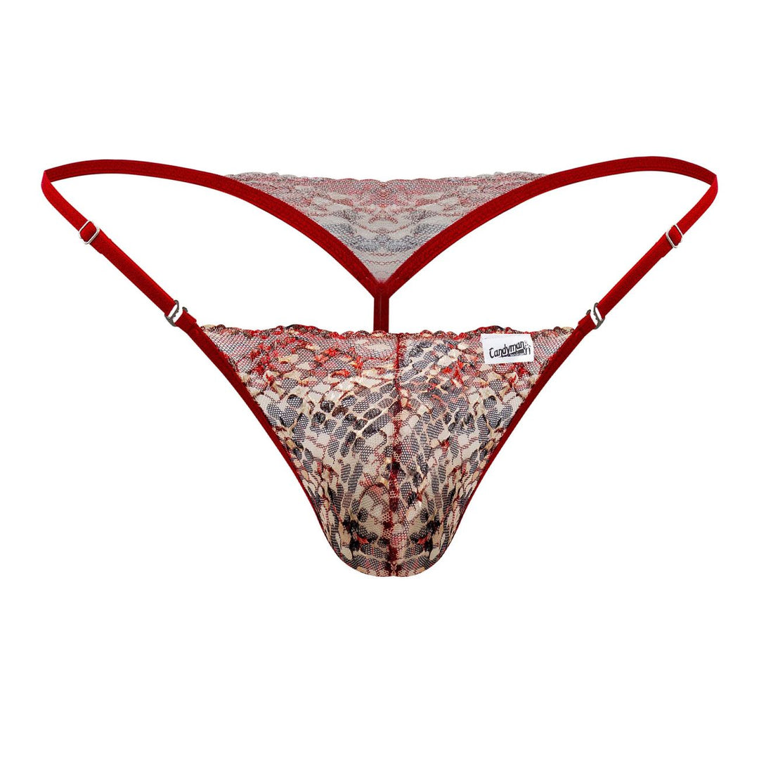 CandyMan Lace Thongs in Red – men's thongs