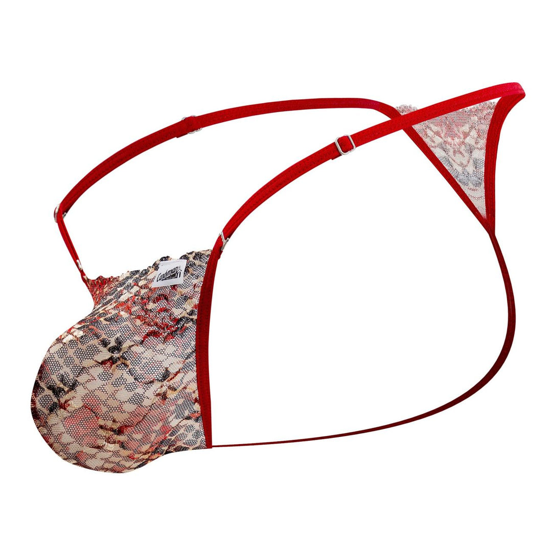 CandyMan Lace Thongs in Red – men's thongs