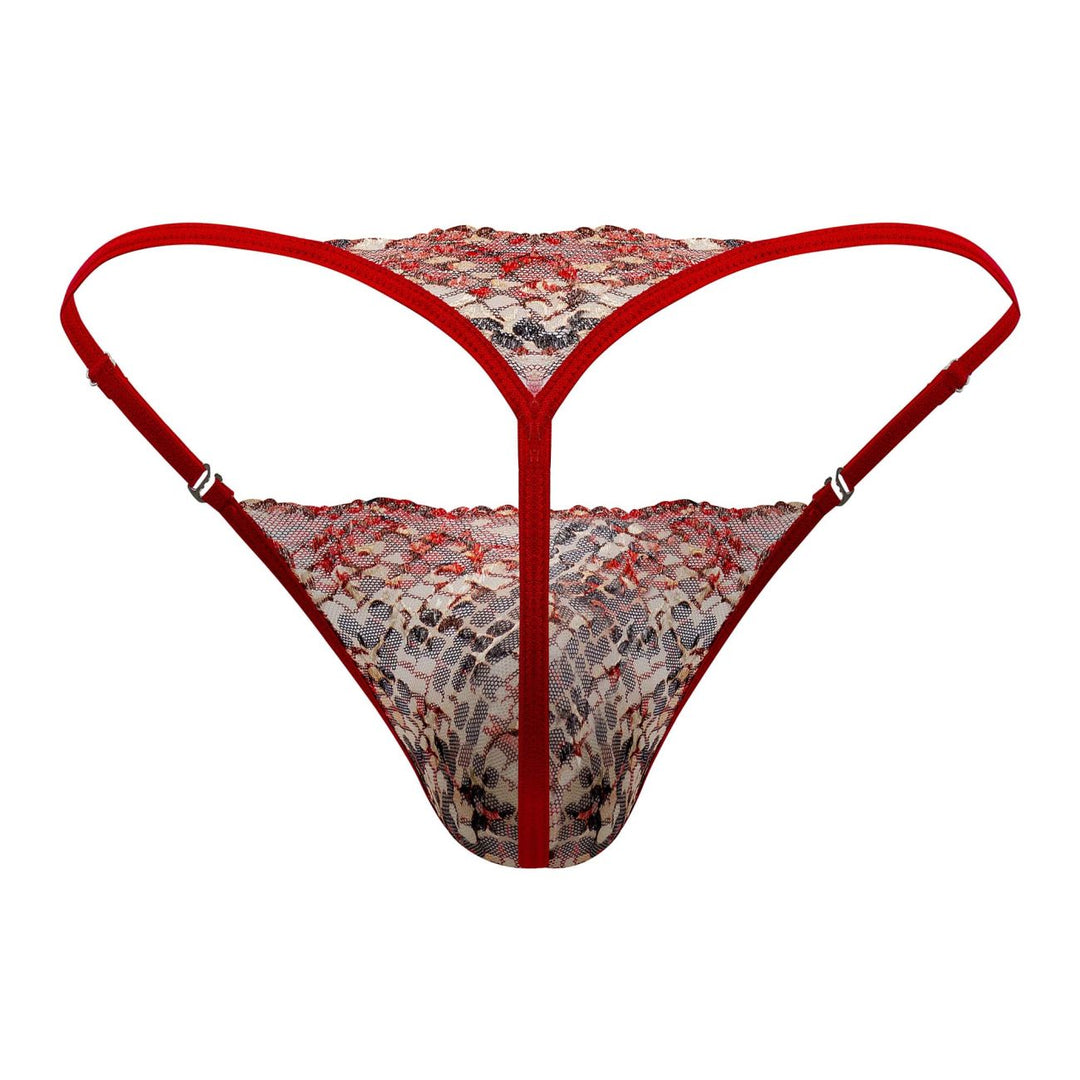 CandyMan Lace Thongs in Red – men's thongs