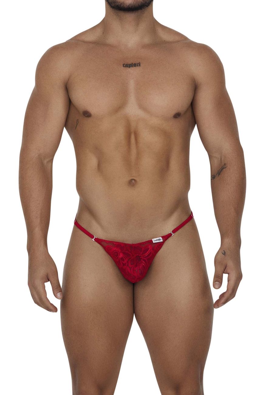 CandyMan Lace Thongs in Red – men's thongs