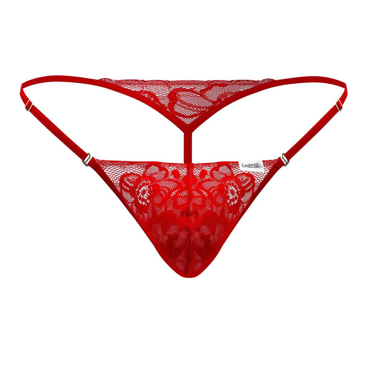 CandyMan Lace Thongs in Red – men's thongs