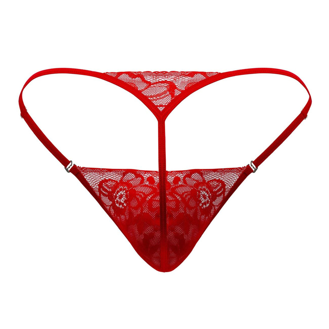 CandyMan Lace Thongs in Red – men's thongs