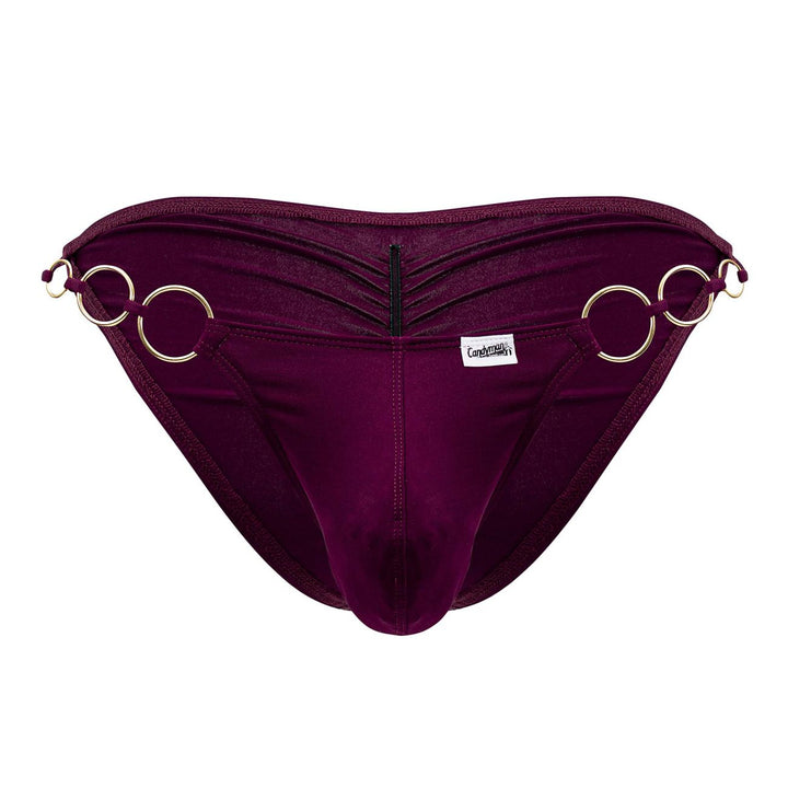 CandyMan Holes in One Bikini in Burgundy – men's briefs