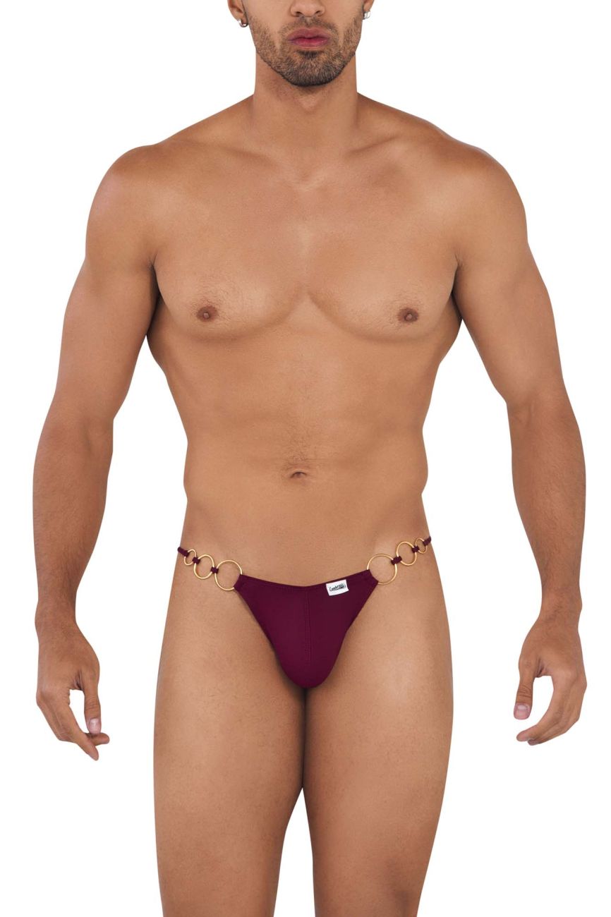 CandyMan Holes in One Bikini in Burgundy – men's briefs