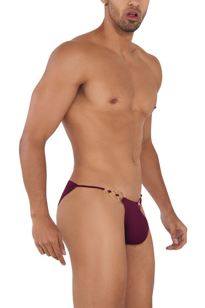 CandyMan Holes in One Bikini in Burgundy – men's briefs
