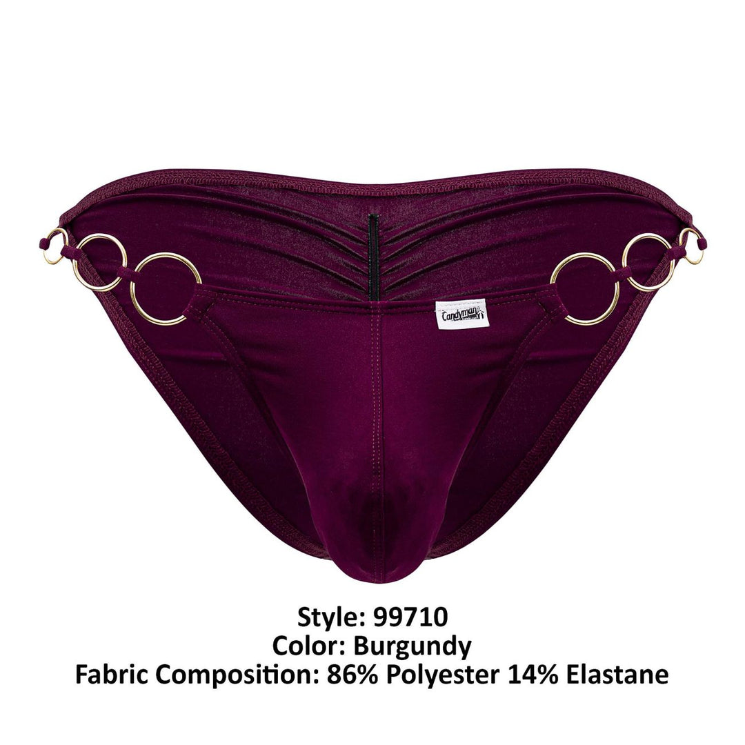CandyMan Holes in One Bikini in Burgundy – men's briefs