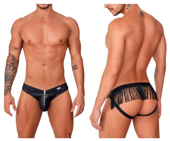 CandyMan Fringe Jockstrap in Black – men's jockstraps