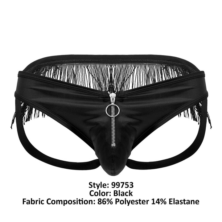 CandyMan Fringe Jockstrap in Black – men's jockstraps