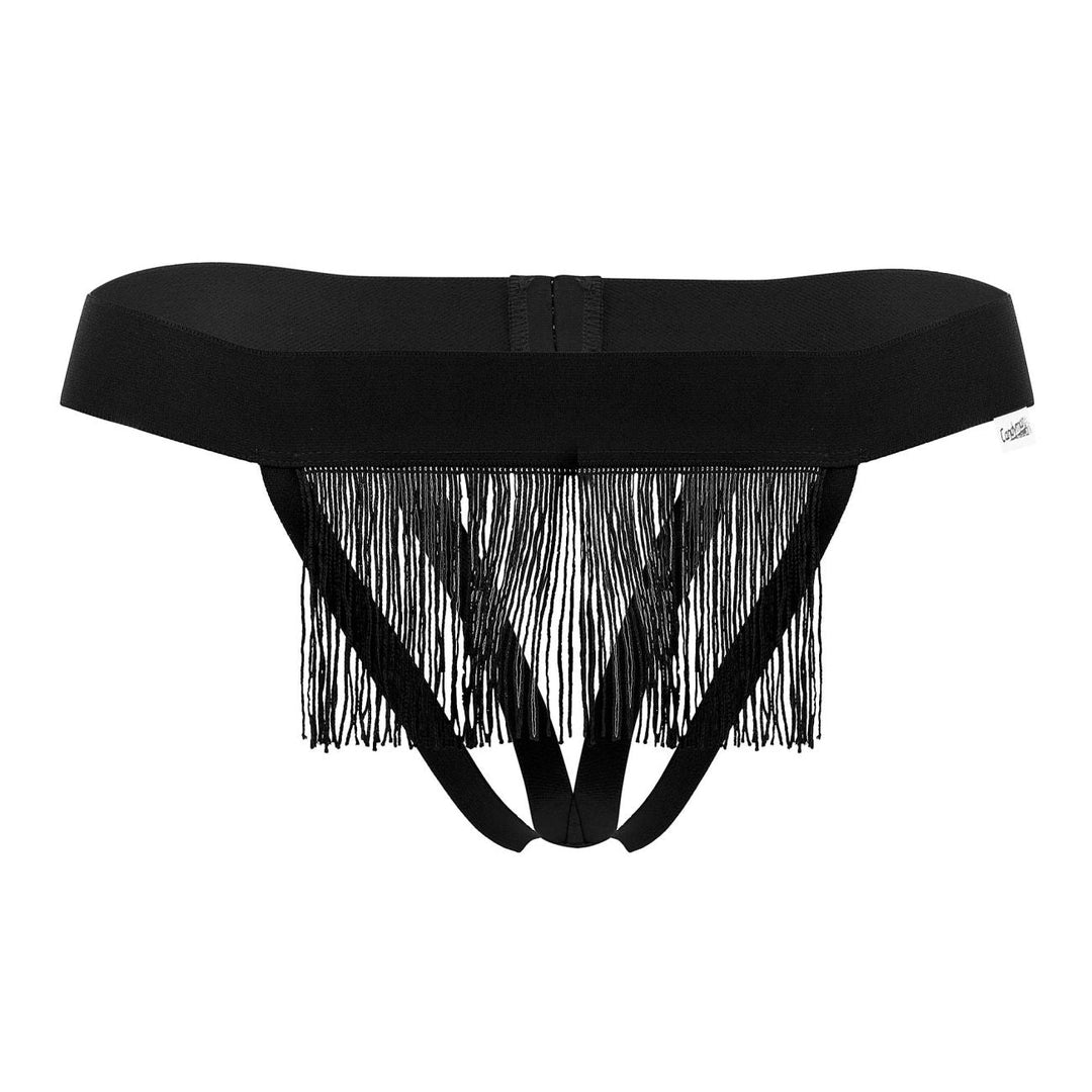 CandyMan Fringe Thongs in Black – men's thongs