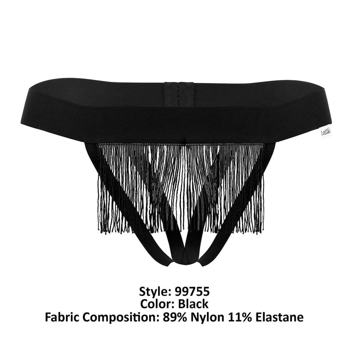 CandyMan Fringe Thongs in Black – men's thongs