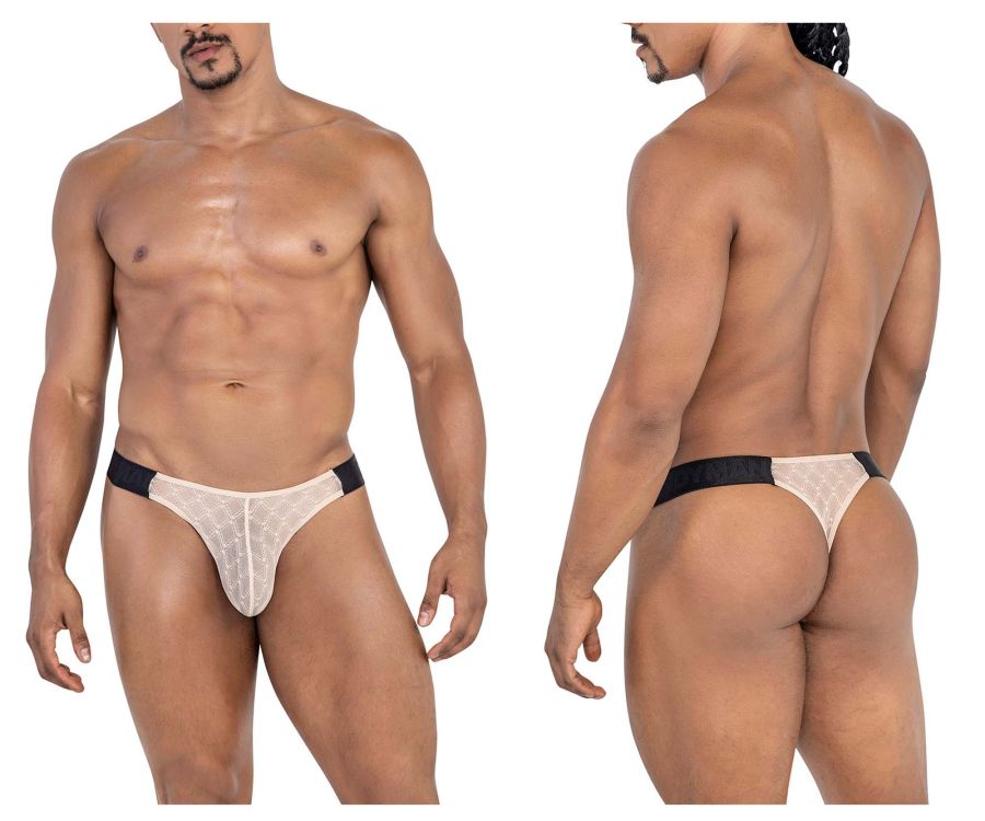 CandyMan Mesh Thongs in Beige – men's thongs